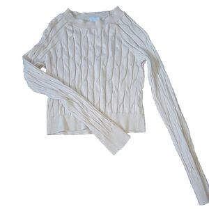 Pink Rose Beige Knit Top
